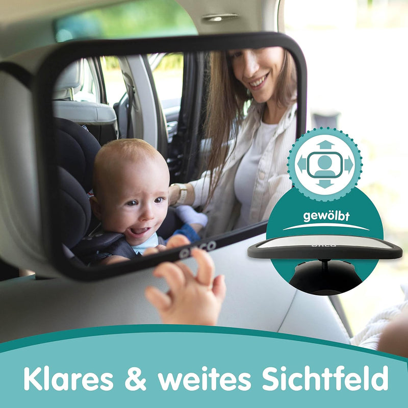 Onco 360° Baby Autospiegel (2er-Pack) - Zweifach Preisgekrönter Auto Spiegel für Baby Rücksitz, 100%