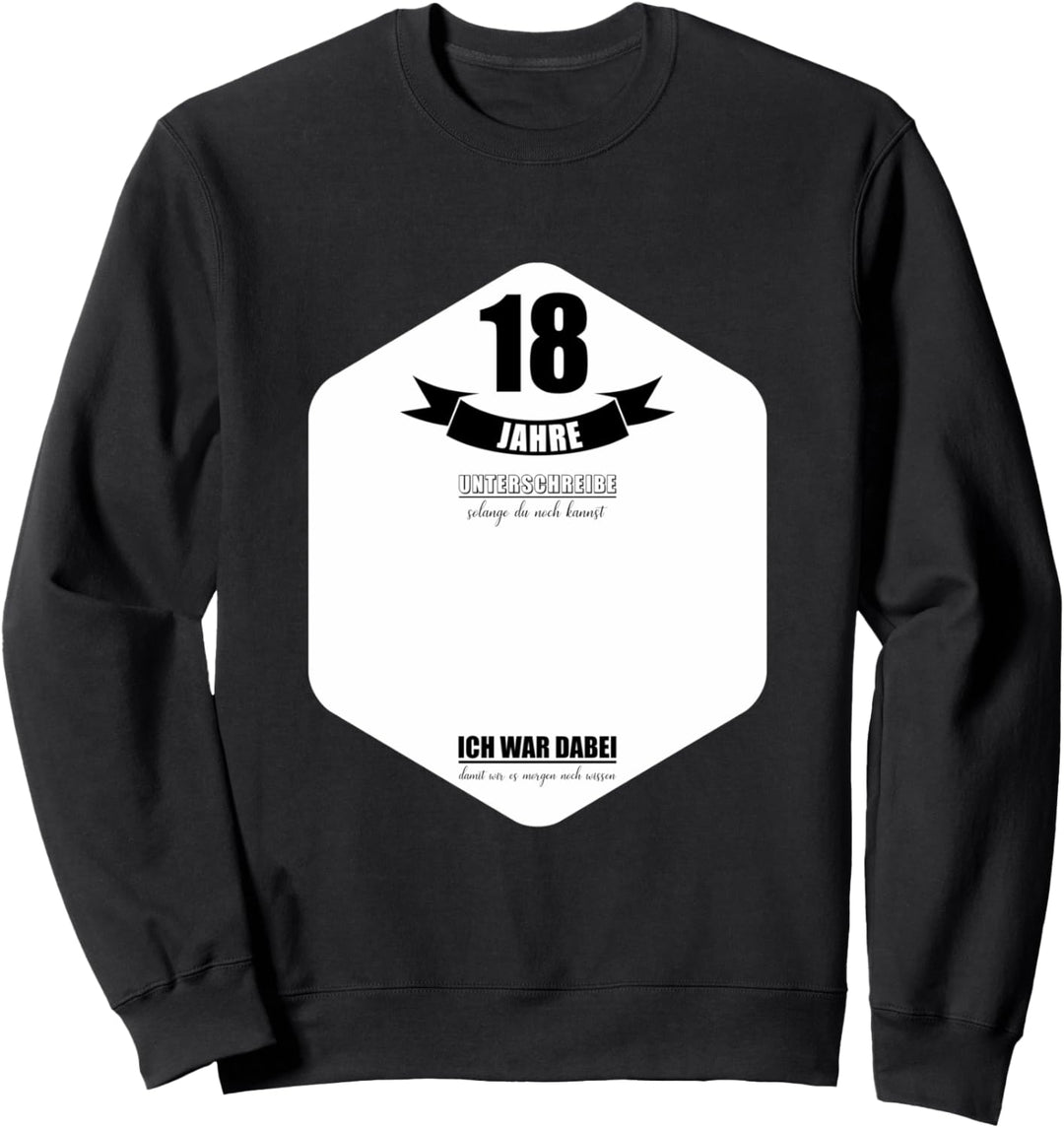 18 Jahre Geburtstagsfeier Lustiges 18 Geburtstag Gästebuch Sweatshirt