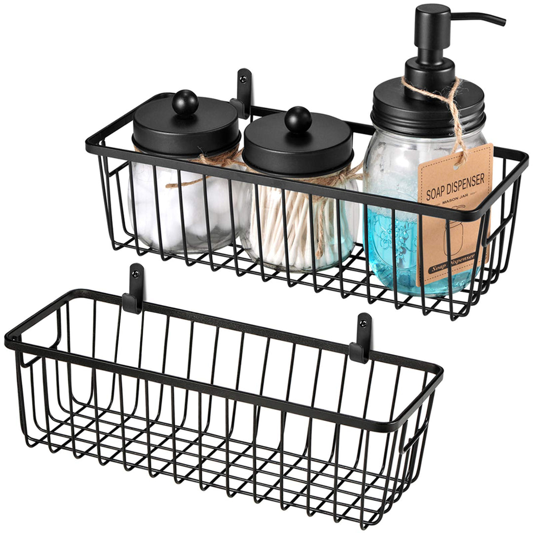 SheeChung Farmhouse Decor Badezimmer-Aufbewahrungskorb aus Metalldraht, für Schränke, Waschtische, S