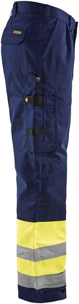 Blakläder Arbeitshose Bundhose Warnschutz 1584, Farbe:orange/marineblau;Grösse:58