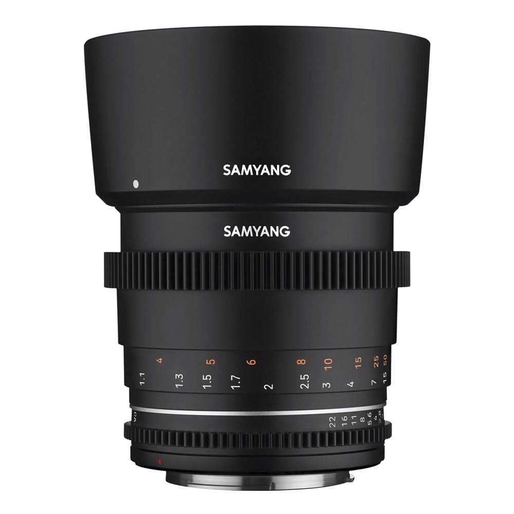 Samyang MF 85mm T1,5 VDSLR MK2 Canon EF – lichtstarkes T1,5 Tele Cine- und Video Objektiv für Canon