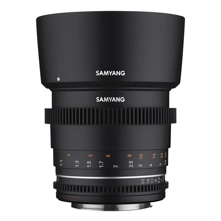 Samyang MF 85mm T1,5 VDSLR MK2 Canon EF – lichtstarkes T1,5 Tele Cine- und Video Objektiv für Canon