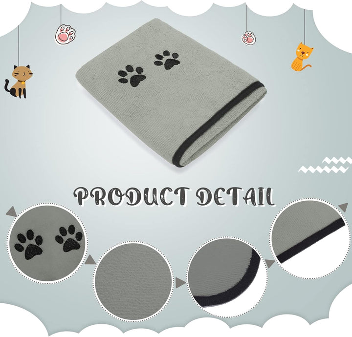 Irenare 4er Pack Hunde Handtuch Hunde Mikrofaser Handtücher Weich Saugfähig Haustier Badetuch Hunde