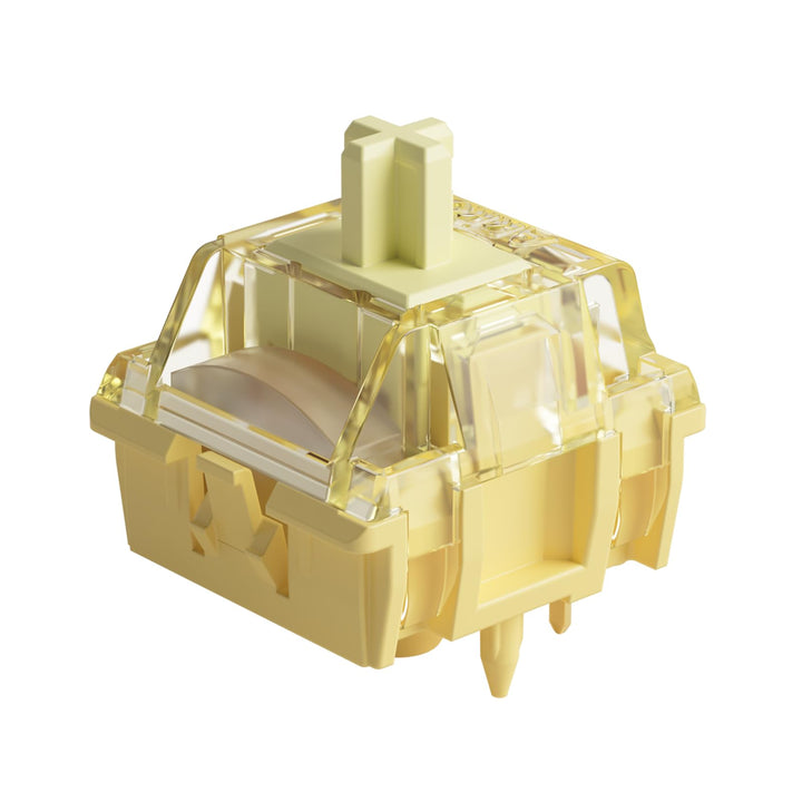 Akko V5 Creamy Yellow Tastaturschalter mit LED-Diffusor für mechanische Gaming-Tastaturen, 5-Pin, 50