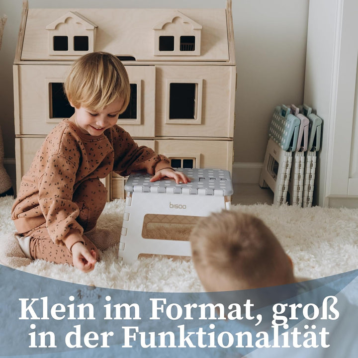 BISOO Tritthocker Kinder - Klapphocker Faltbar 120Kg für Bad & Küche - Hocker Klappbar für Kinder &