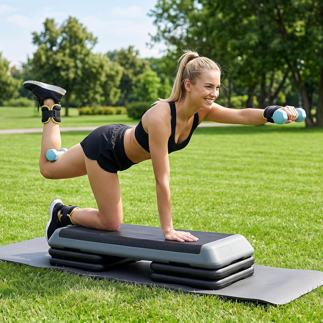 COSTWAY Aerobic Stepper 3 fach höhenverstellbar | Steppbrett rutschfest 150 kg belastbar, Fitness St