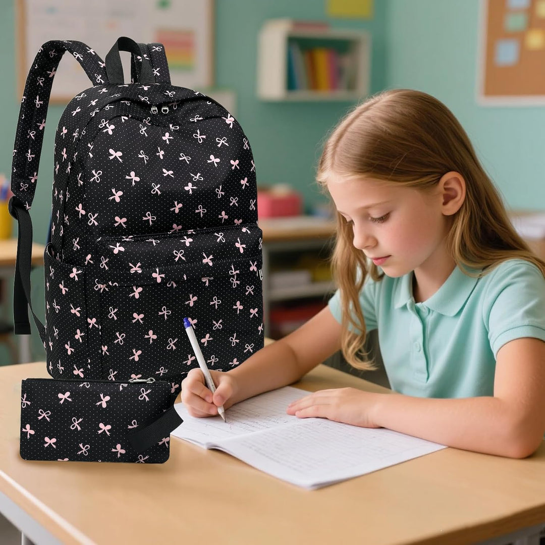 Schulrucksack Mädchen Teenager Damen Schultasche Rucksack Set Schulranzen für Mädchen Schule 3-teili