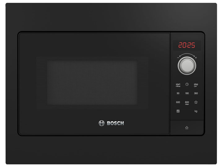 Bosch BFL523MB3 Serie 2 Einbau-Mikrowelle, 38 x 50 cm, 800 W, Drehteller 27 cm, Türanschlag Links, A
