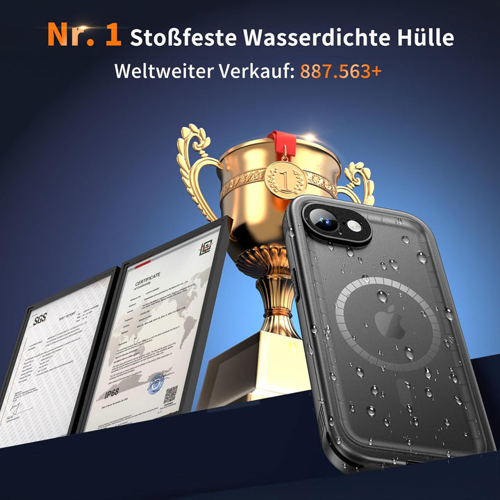 Cozycase TOP Militärschutz Hülle für iPhone 16e 17e Kompatibel mit MagSafe wasserdichte 360 Grad Pan