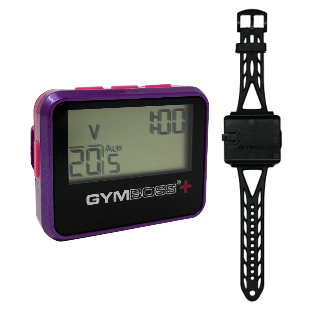 Gymboss Plus Intervall Timer und Stoppuhr Uhrenarmband - Bundle Violett /