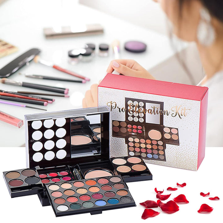 39 Farben Schmink Kosmetik Makeup Paletten mit Lidschatten, Lipgloss, Augenbrauenpuder, Foundation P