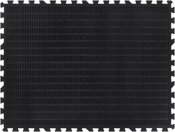 Gummi-Bodenfliese Schwarz 12 mm 90x120 cm | Stossdämpfend, geräuschreduzierend, rutschfeste Untersei