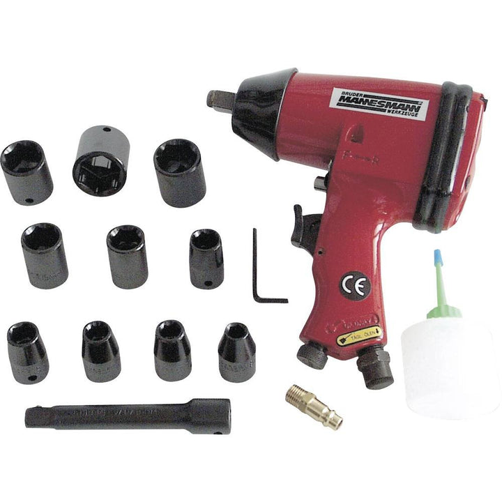 Mannesmann Druckluft-Schlagschrauber-Satz 1/2", 15-tlg., M 1503
