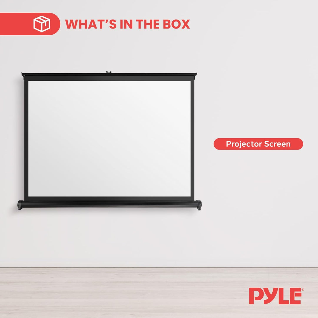 Pyle Tragbare Projektor-Leinwand – mobiler Projektionsleinwandständer, leicht, tragbar und langlebig