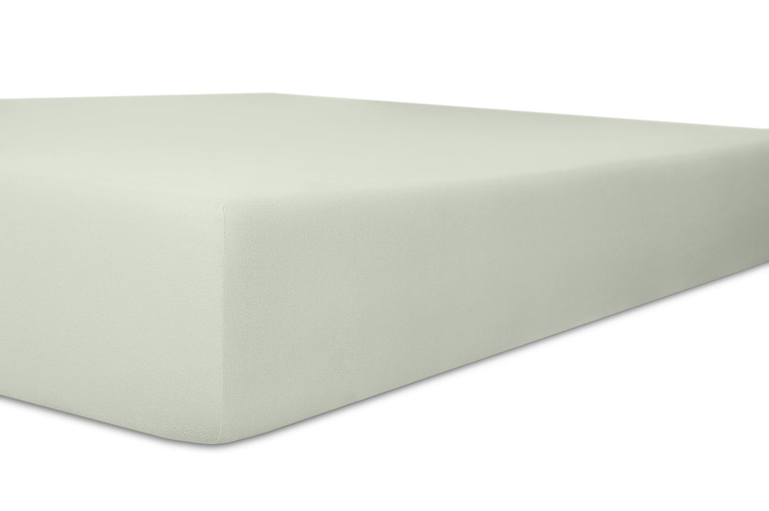 Kneer 2501011 Easy-Stretch Spannbetttuch Qualität 25, Grösse 90/190-100/220 cm, hellgrau 90 cm x 190
