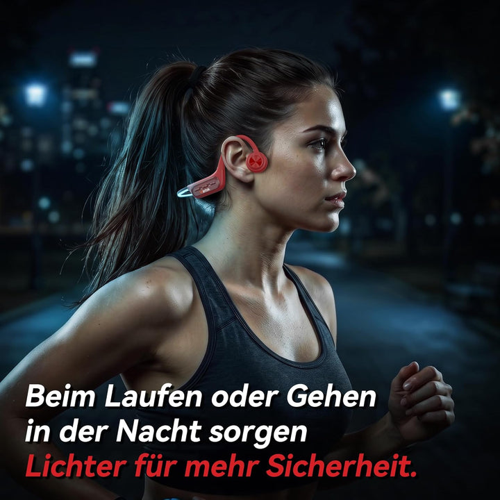 Wantek Knochenschall Kopfhörer Schwimmen IP68 Wasserdicht, Bluetooth 5.3 Open Ear Kopfhörer mit 32GB