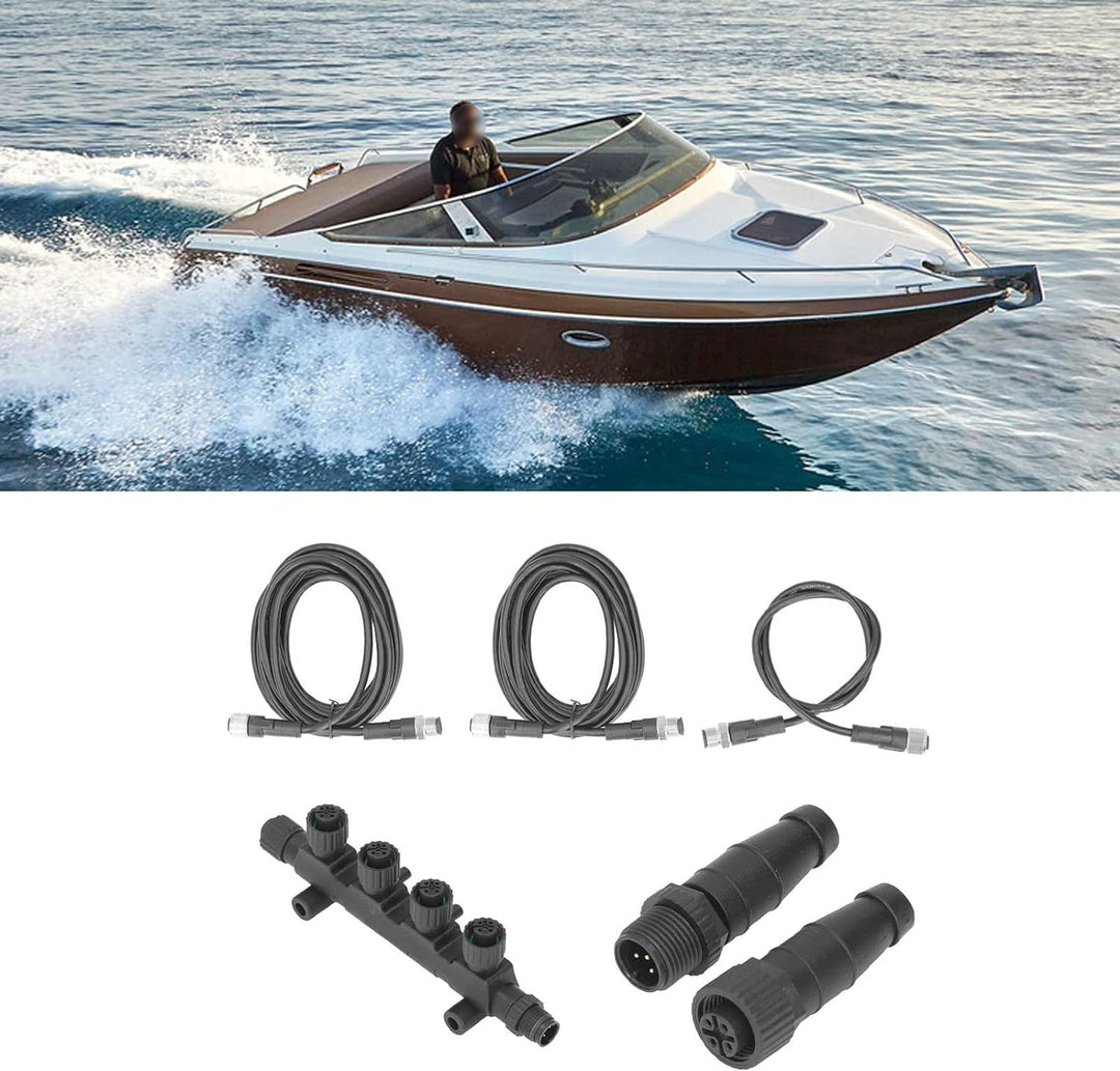 Marine NMEA 2000 Starter Kit Kabelstecker Abschlusskombination ABS Rostfreier Universeller N2K T-Ste