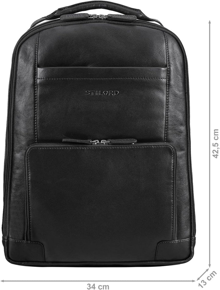 STILORD Harlow Leder Rucksack für Herren XL Businessrucksack Laptop Backpack 15 bis 17 Zoll Grosser