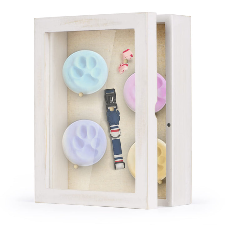 Love-KANKEI 3D Bilderrahmen 20 x 25 cm Holz Objektrahmen zum Befüllen Shadow Box Frame mit 4 Steckna