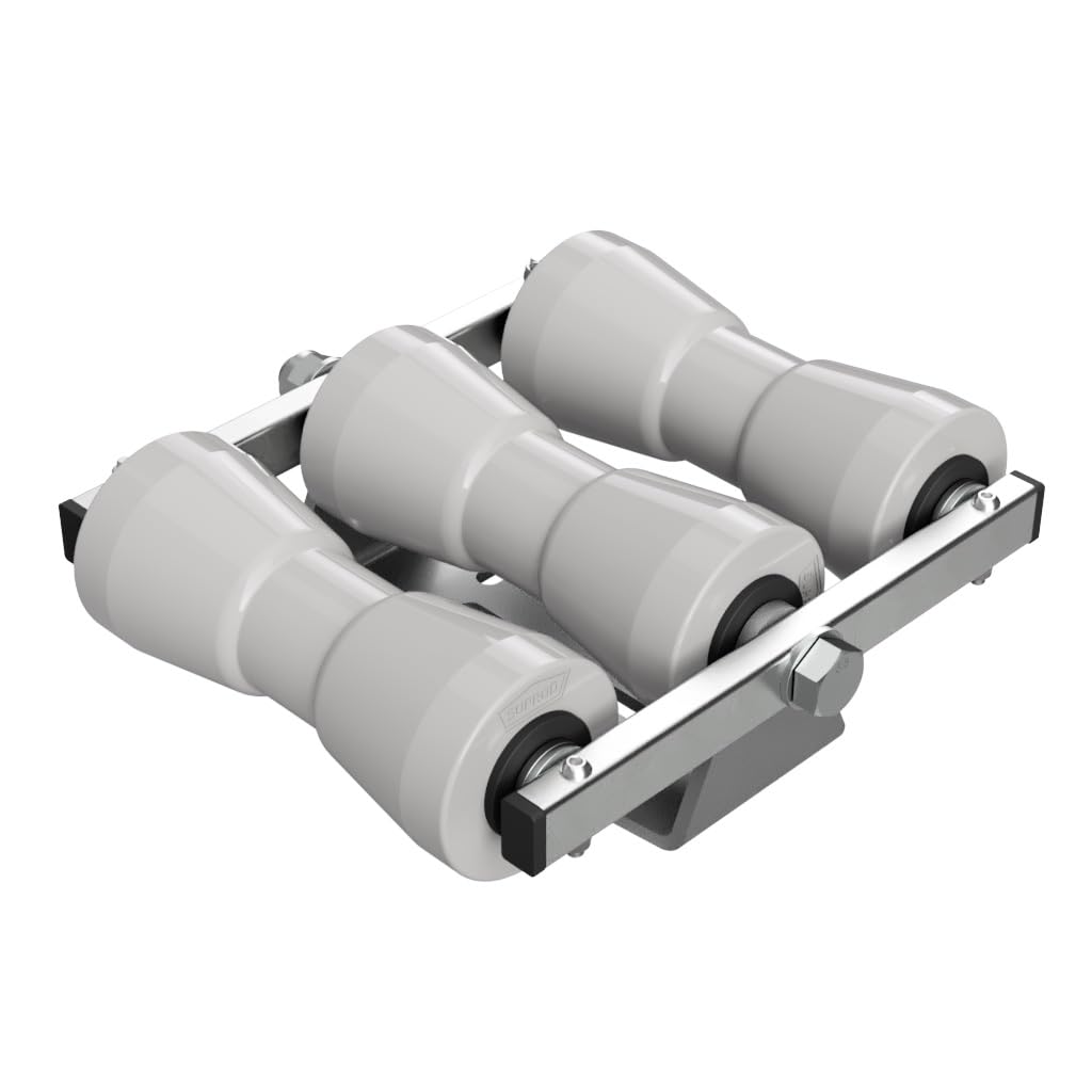 SUPROD Kielrollenwippe, Slipwippe, Sliphilfe, Bootstrailer, Auffahrhilfe, RKKEZ-B-3-TPU grau, grau