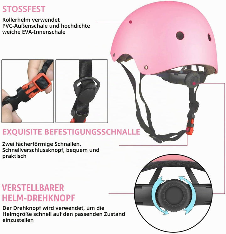 ValueTalks Schonerset Kinder Protektoren Schützer inliner Schutzausrüstung Kinder Knieschoner Set mi