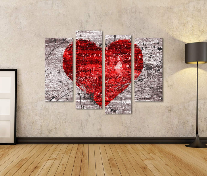 islandburner Bild auf Leinwand Grunge Hintergrund Mit Abstraktem Herz Bilder Wandbilder Poster Leinw