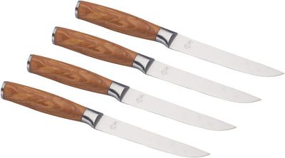 LAGUIOLE - Set mit 4 Steakmessern mit Olivenholzgriffen