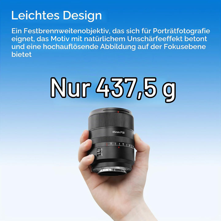 7artisans AF85mm f1.8 Vollformat-Portrait-Automatikobjektiv,Kompatibel mit Sony E-Mount A7R5 R4 R3 M