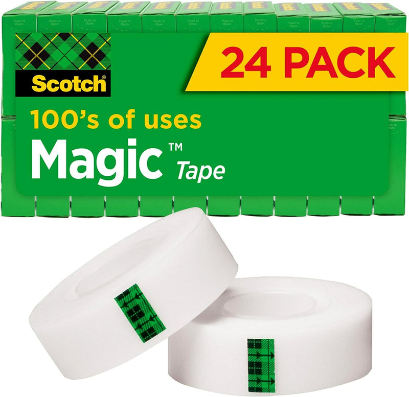 Magic Office Tape Value Pack, 3/4" x 1000", 1" Core, Clear