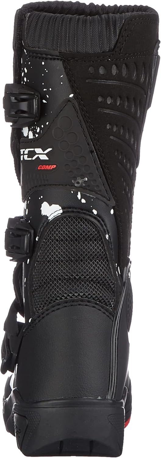 TCX Herren Motorcycle Boot 39 EU Schwarz Weiss, 39 EU Schwarz Weiss