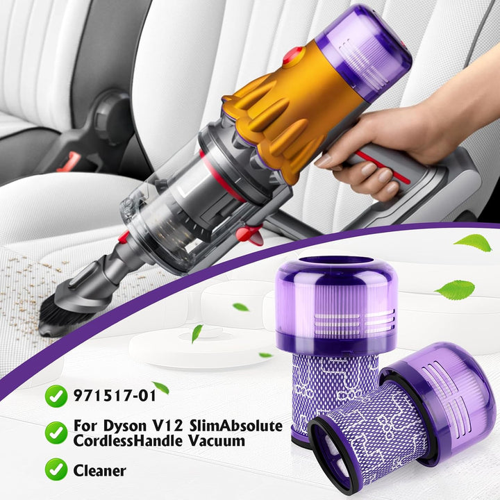 2 Stück HEPA Filter für Dyson V12 Detect Slim Staubsauger - Ersetzen Sie 971517-01
