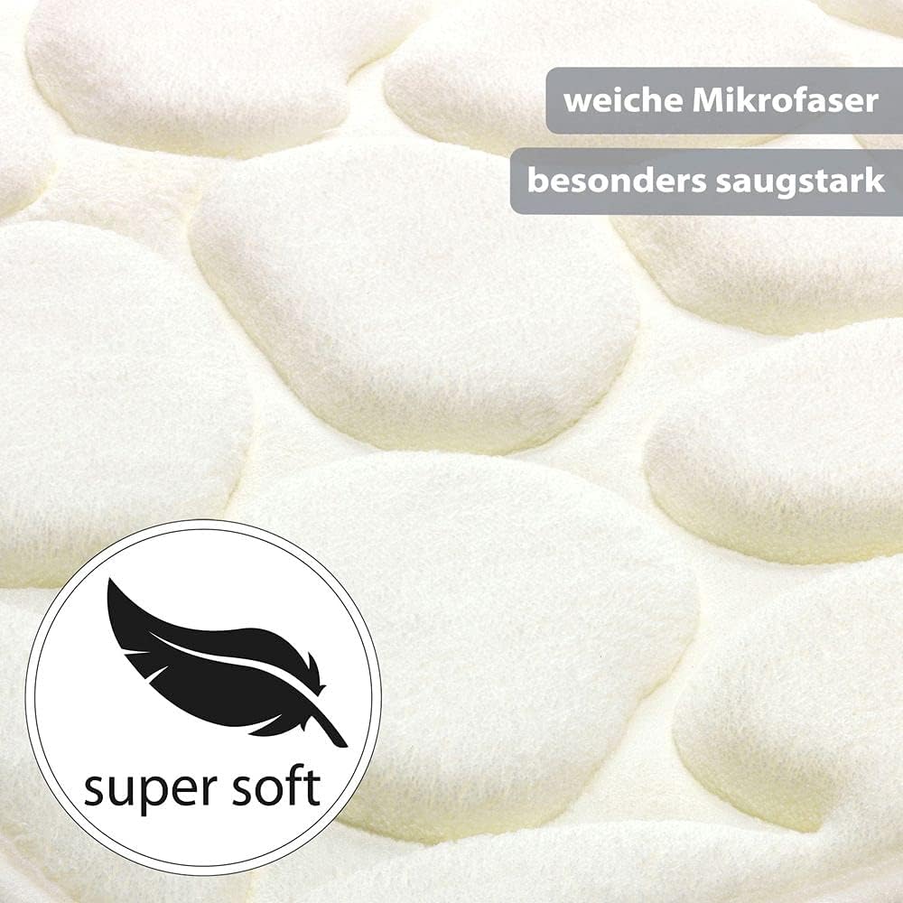 PANA Memoryschaum Badematte in versch. Farben • Badteppich aus weichen Mikrofasern - rutschfest & wa