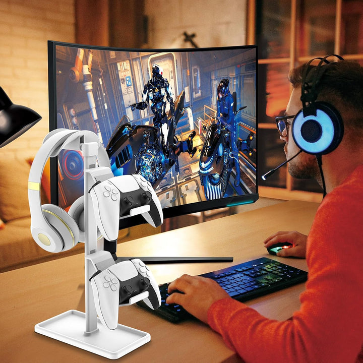 Controller Halter, Kopfhörer Ständer, Gaming Controller Halterung für Xbox PS5 PS4 Switch, Headset S