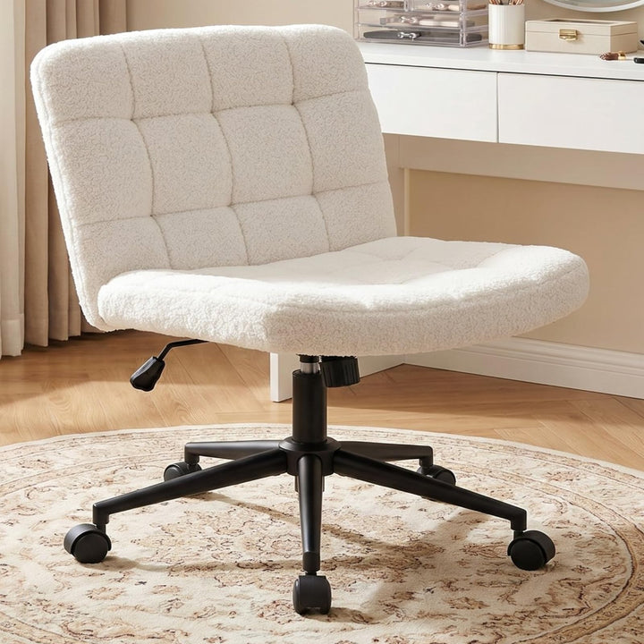 Clevich Bürostuhl Ohne Armlehne, Breiter Schneidersitz Stuhl für Schneidersitz Ergonomischer Höhenve