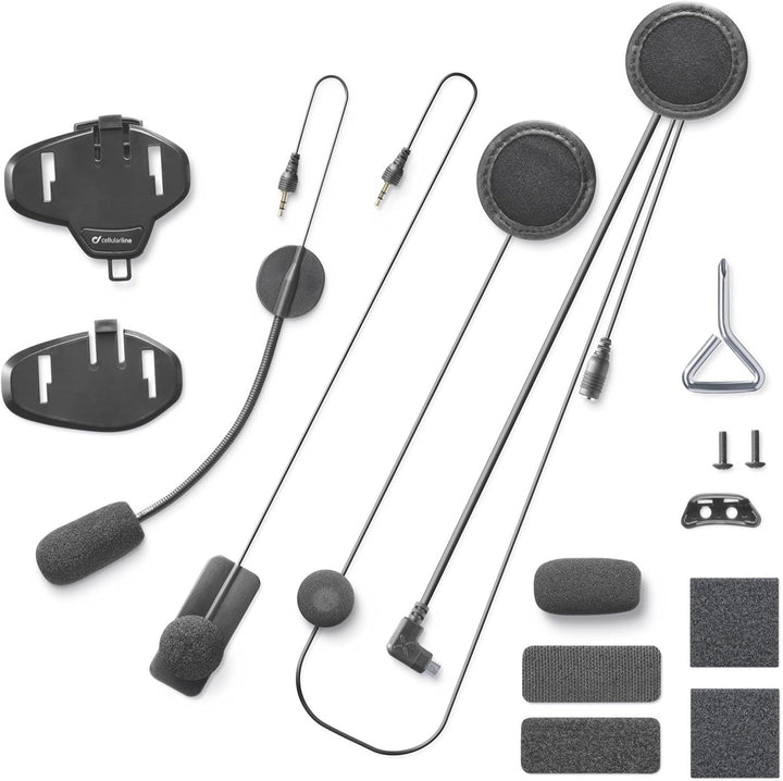 Cellularline MICINTERPHOMINIUSB Audio-Set mit 2 Mikrofonen für Headset Interphone Sport/Tour/Urban