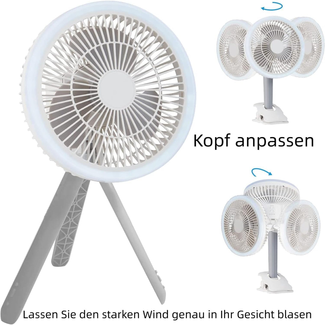 LETOUR USB Ventilator Leise,Ventilator Klein 3 Geschwindigkeiten Tischventilator Clipventilator Leis