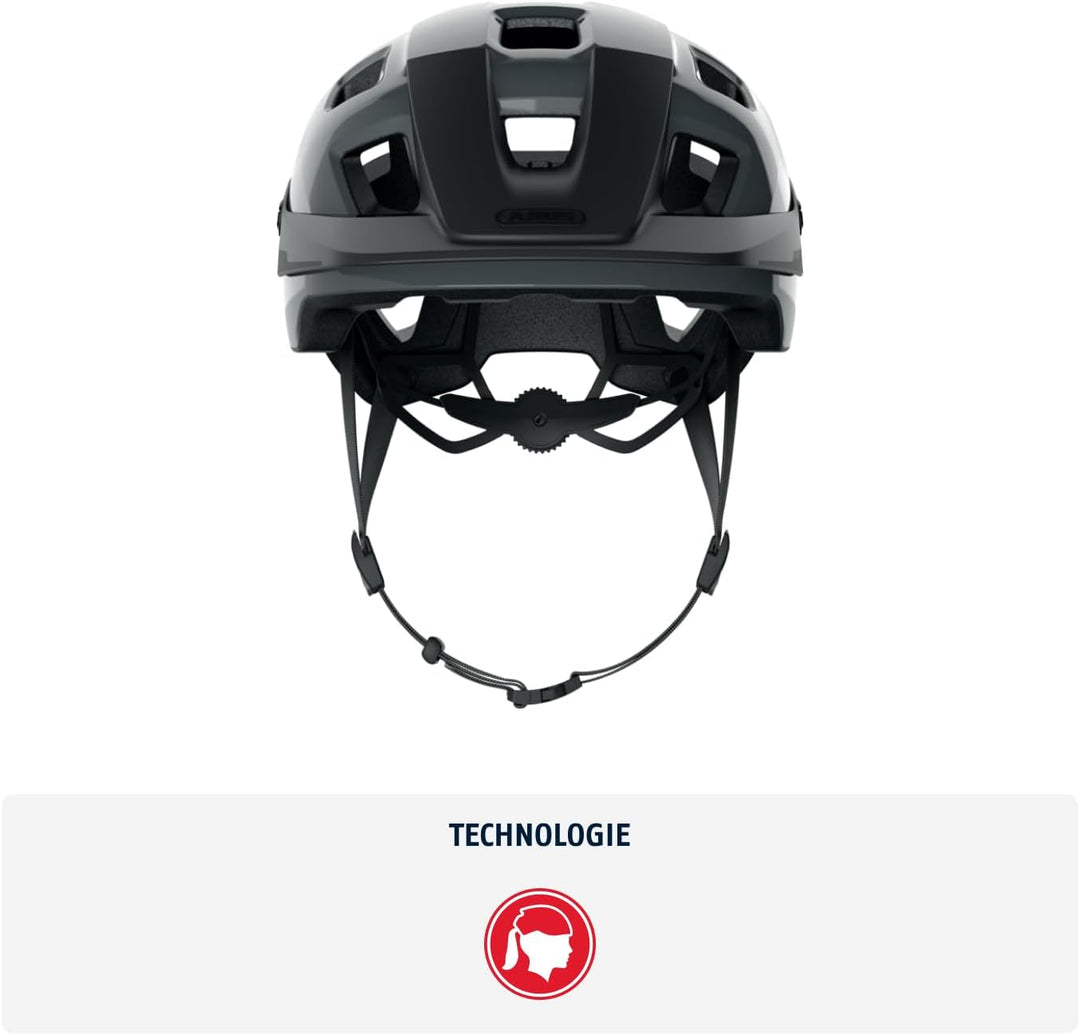 ABUS MTB-Helm MoTrip - robuster Fahrradhelm mit höhenverstellbarem Schirm für Mountainbiker - indivi