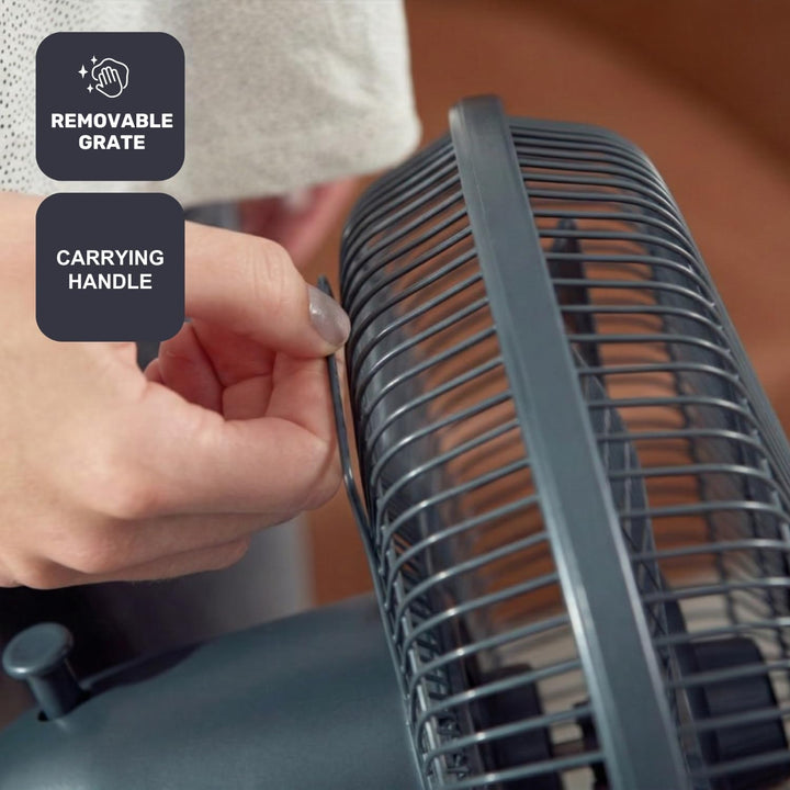 BLACK+DECKER - Tischventilator BXFD8000E + 45 W | 3 Stufen | Oszillation | 5 Flügel 40 cm | manuelle