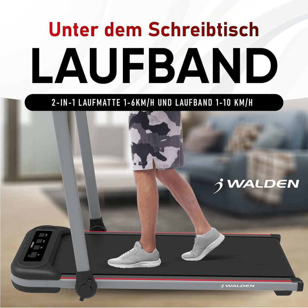 Elektrisches Laufband für den Heimgebrauch, klappbar, 1-2,5 PS, 12 voreingestellte Programme, LCD-Di