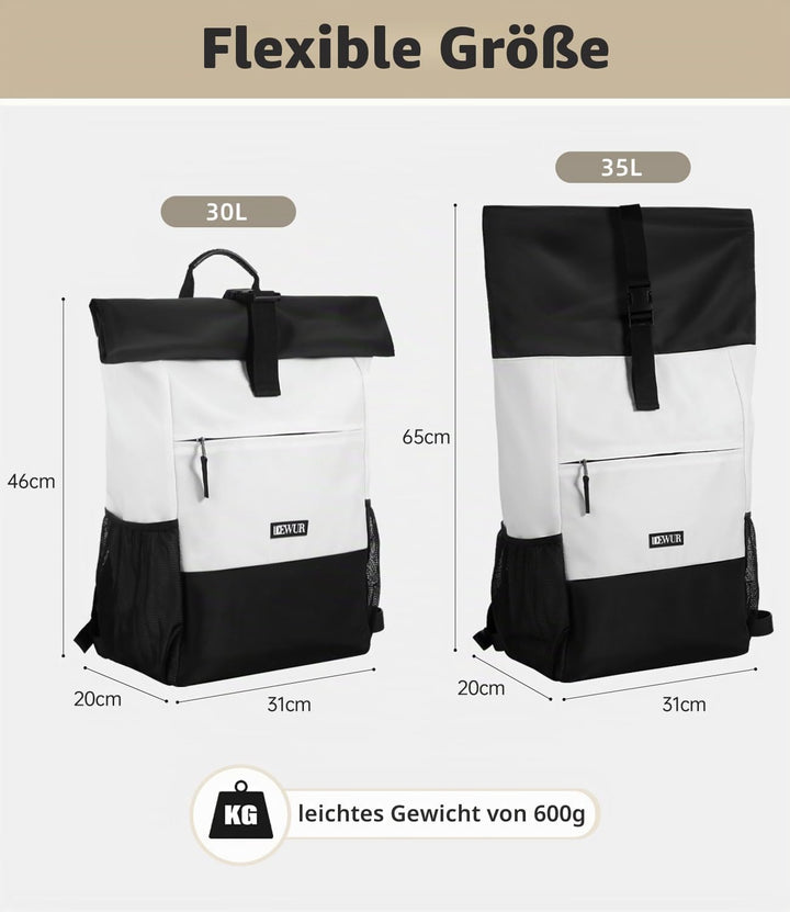 DEWUR 35L Thermo Rücksack Kühlrücksack Kühltasche Wasserdichter Picknickrücksack mit Flaschenöffner