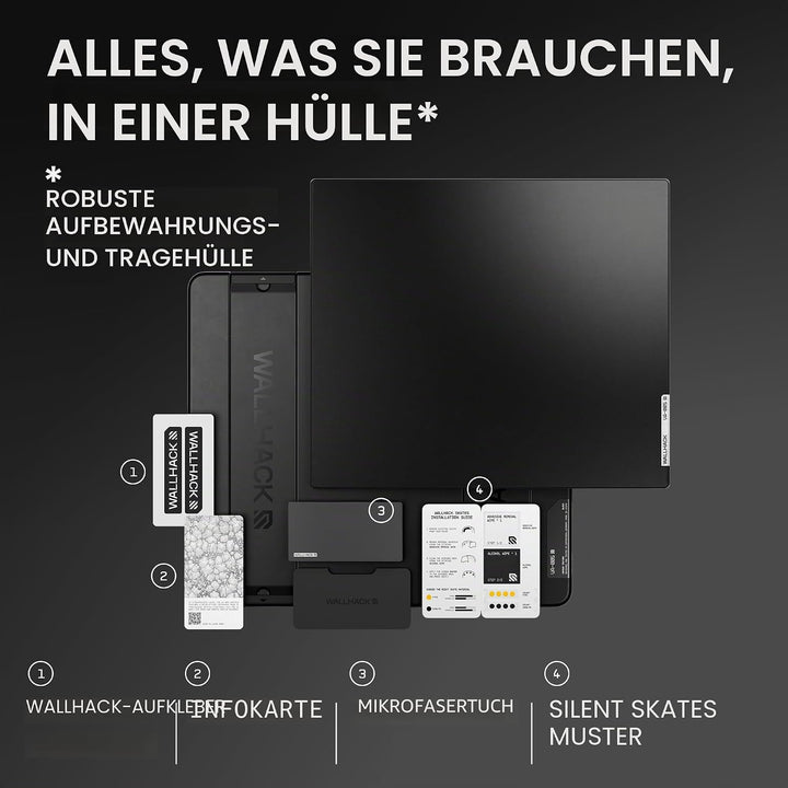Wallhack CR-005 Glas-Mauspad 44×51cm, Gaming Mauspad mit Kontroll Oberfläche, Ultra-glattes Glaspad