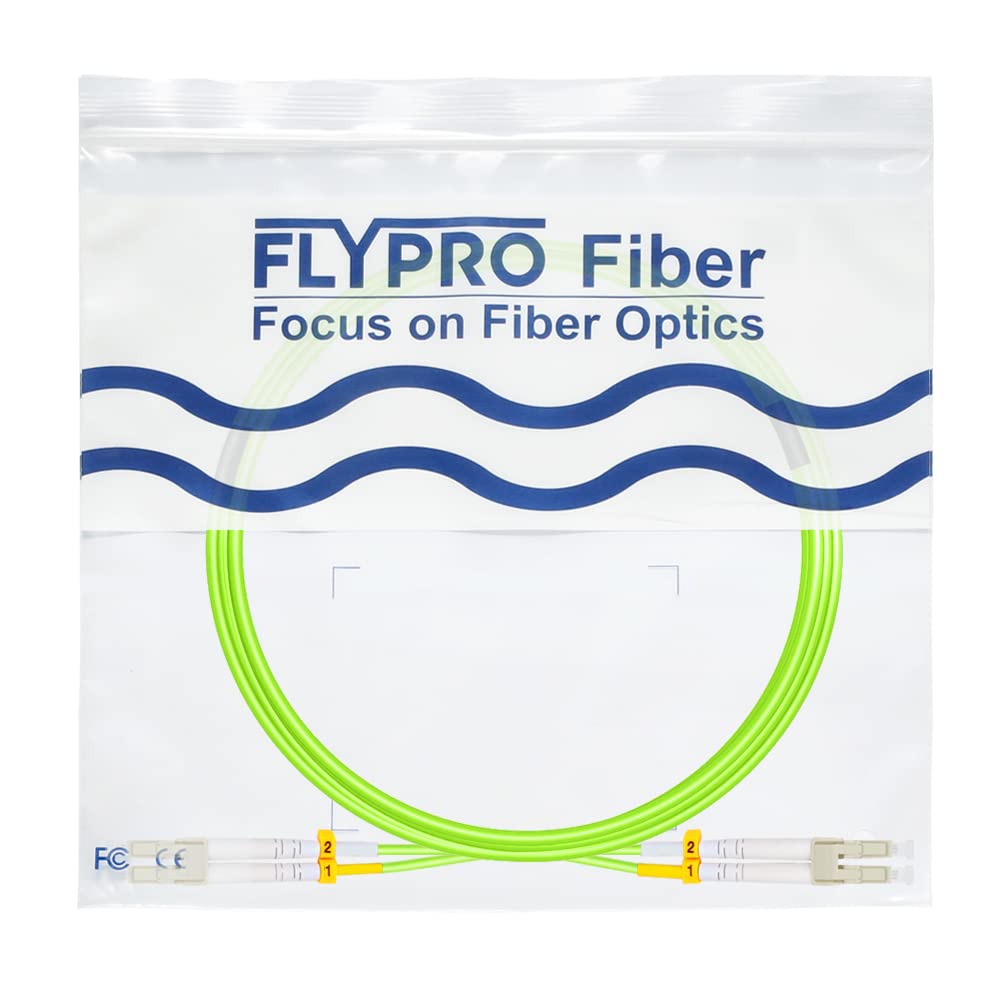 FLYPROFiber 15M OM5 LC auf LC LWL-Patchkabel | Längenoptionen: 0,2m-20m, 40 GB/100 GB Duplex LC-LC 5