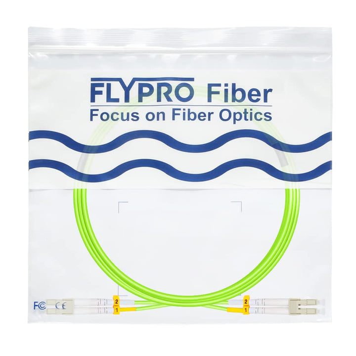 FLYPROFiber 15M OM5 LC auf LC LWL-Patchkabel | Längenoptionen: 0,2m-20m, 40 GB/100 GB Duplex LC-LC 5