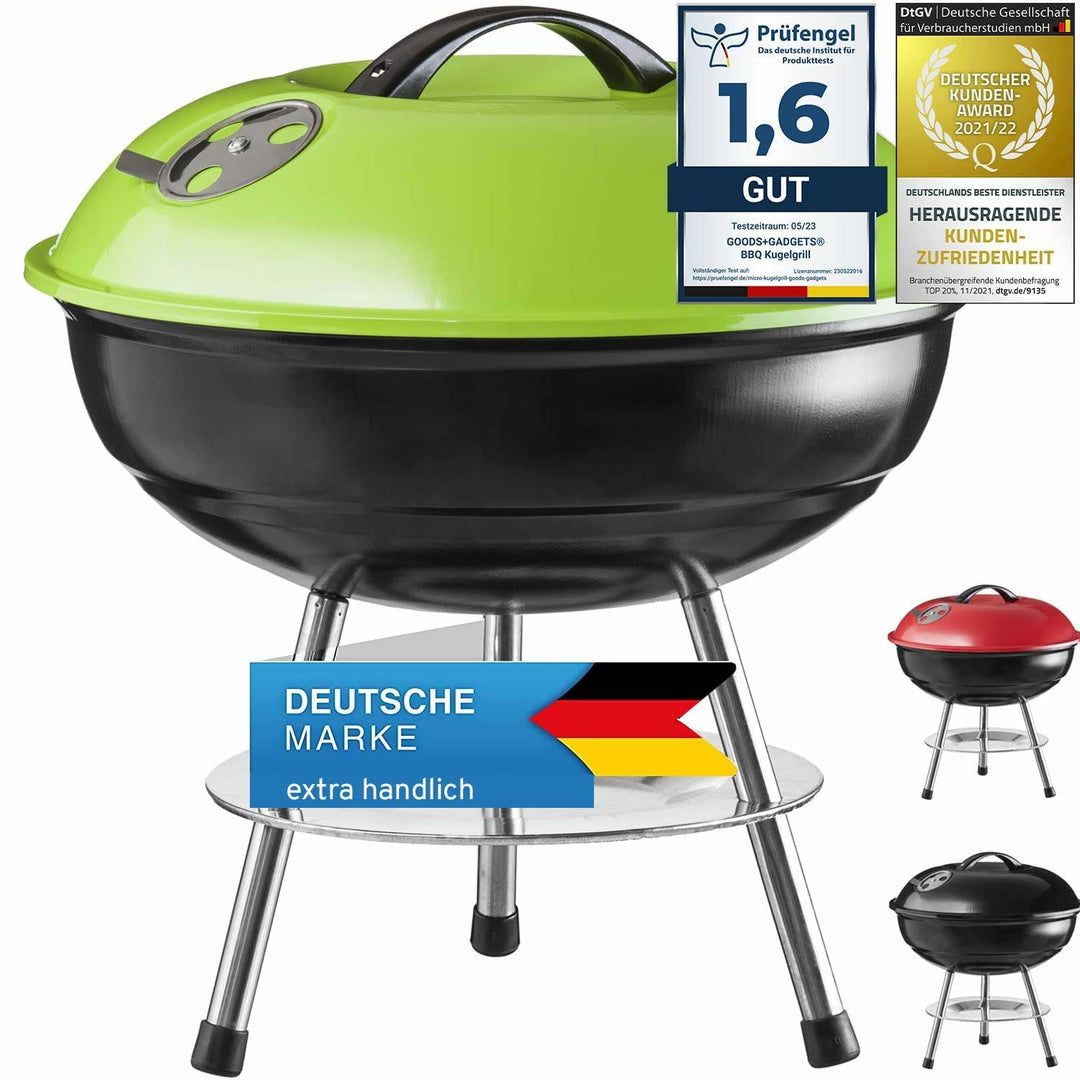 Micro BBQ Campinggrill Kugelgrill Mini Grill; Kompakter Reise Holzkohle-Grill Tischgrill Edelstahl e
