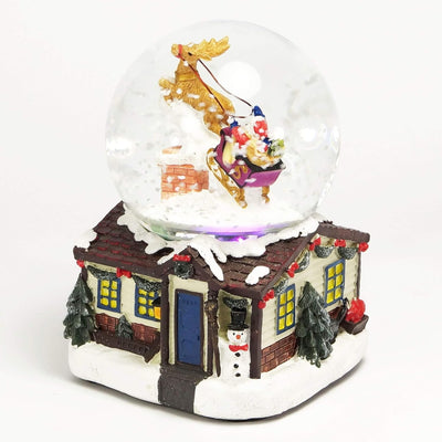 Wichtelstube-Kollektion XL LED Schneekugel Weihnachten elektrischer Schneewirbel, viele Melodien und
