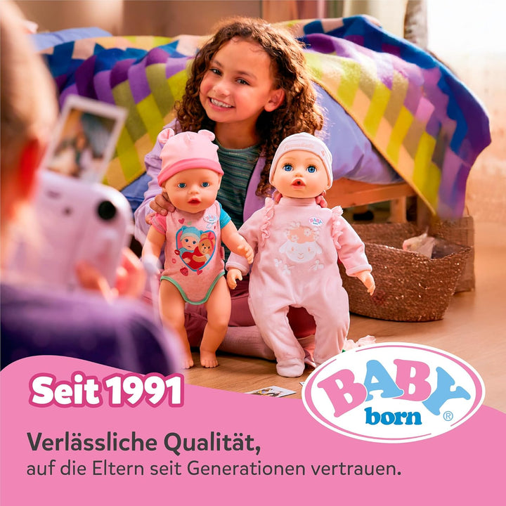 Baby Born Glam Up Sunshine, Meerjungfrau mit Langen rosa Haaren Haaren mit UV-Farbeffekt, zum Stylen