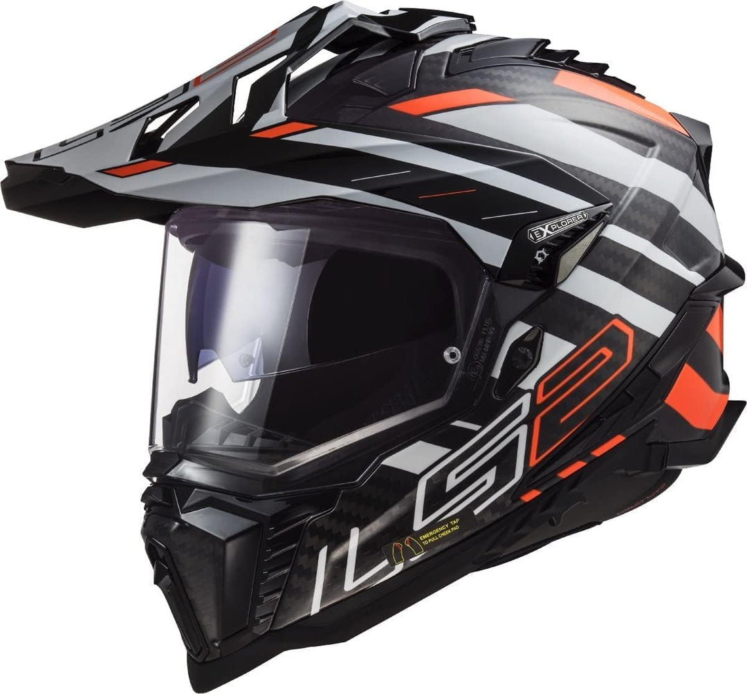 LS2, Crosshelme motorrad Explorer Edge black fluo orange 06, S S Black fluo orange, S Black fluo ora