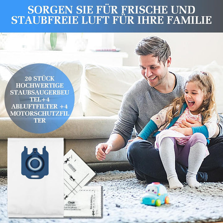 20 Staubsaugerbeutel für Miele Staubsauger GN-Serie für Miele Classic C1 Complete C2 C3, S2 S5 S600