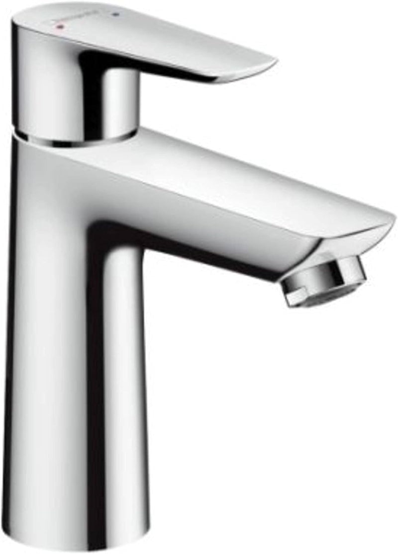 hansgrohe Waschtischarmatur Talis E, Wasserhahn Bad mit Auslauf Höhe 110 mm, mit Zugstange, Badarmat