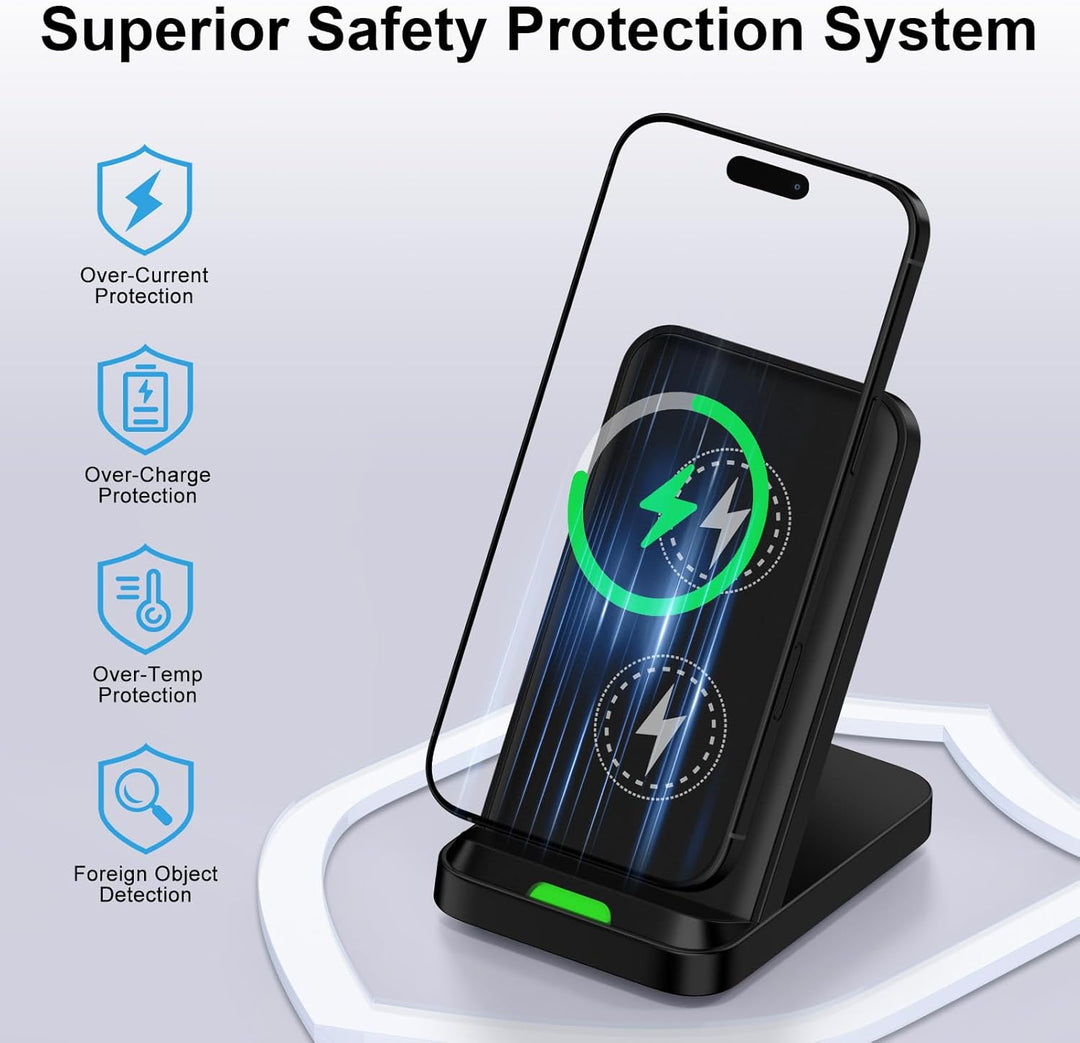 15W Fast Wireless Charger Stand Induktive Ladestation für Samsung Galaxy S25 Ultra/S24 FE/S23/S22/S2